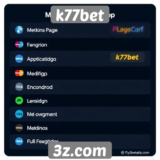Métodos de pagamento aceitos no k77bet